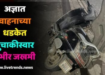 अज्ञात वाहनाच्या धडकेत दुचाकीस्वार गंभीर जखमी