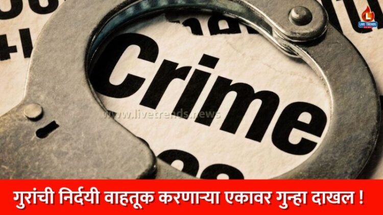 गुरांची निर्दयी वाहतूक करणाऱ्या एकावर गुन्हा दाखल !