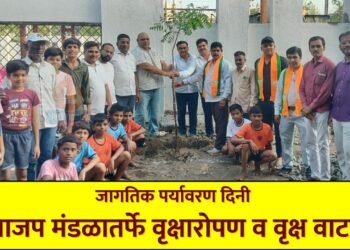 जागतिक पर्यावरण दिनी भाजप मंडळातर्फे वृक्षारोपण व वृक्ष वाटप