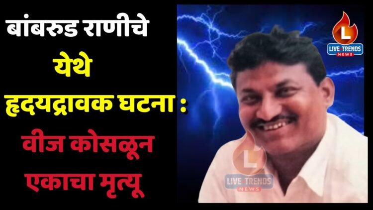 बांबरुड राणीचे येथे हृदयद्रावक घटना: वीज कोसळून एकाचा मृत्यू