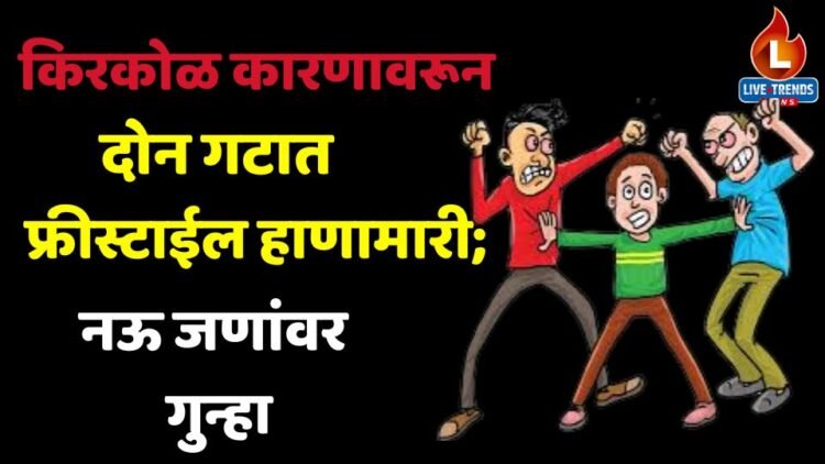 किरकोळ कारणावरून दोन गटात फ्रीस्टाईल हाणामारी; नऊ जणांवर गुन्हा