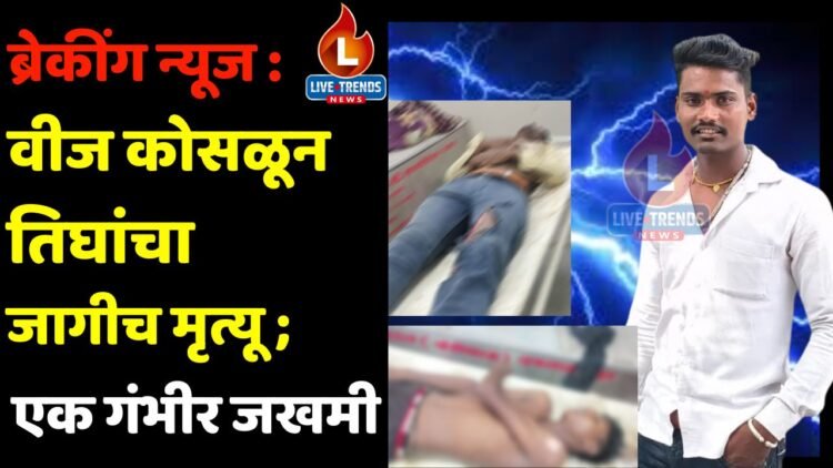 ब्रेकींग न्यूज : शेतात वीज कोसळून तिघांचा जागीच मृत्यू; एक गंभीर जखमी