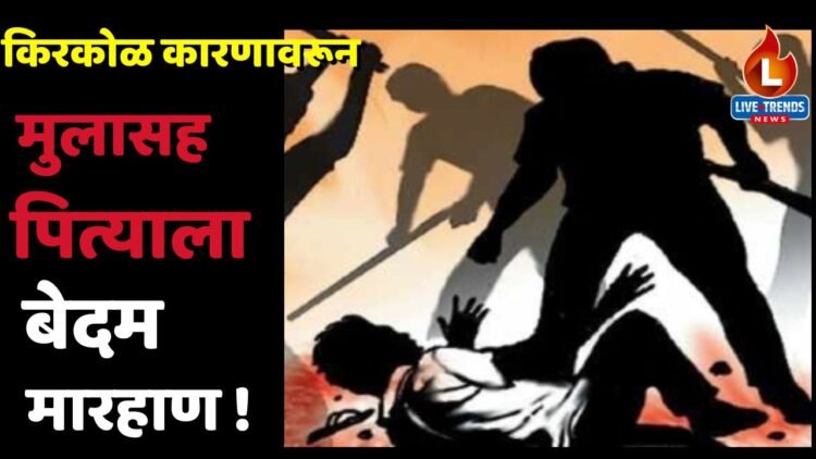 किरकोळ कारणावरून मुलासह पित्याला बेदम मारहाण !
